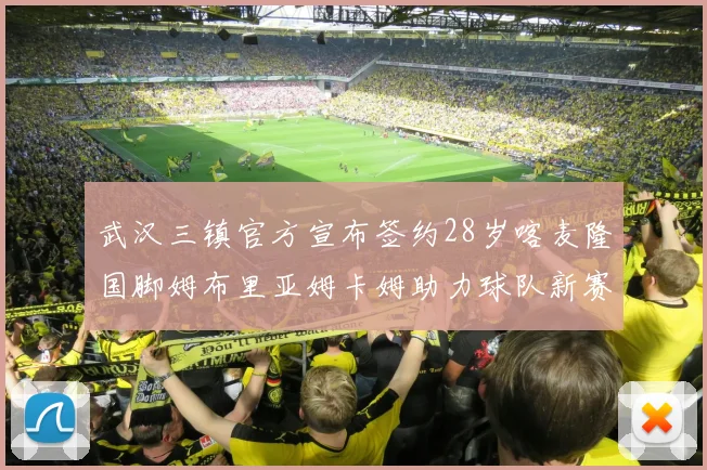 武汉三镇官方宣布签约28岁喀麦隆国脚姆布里亚姆卡姆助力球队新赛季